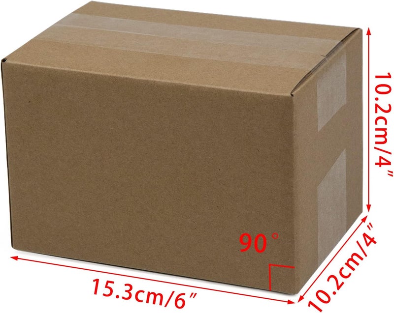 SUNLPH Shipping Boxes 6x4x4 Inches Small Corrugated Cardboard Boxes, 25 Pack - Image 2